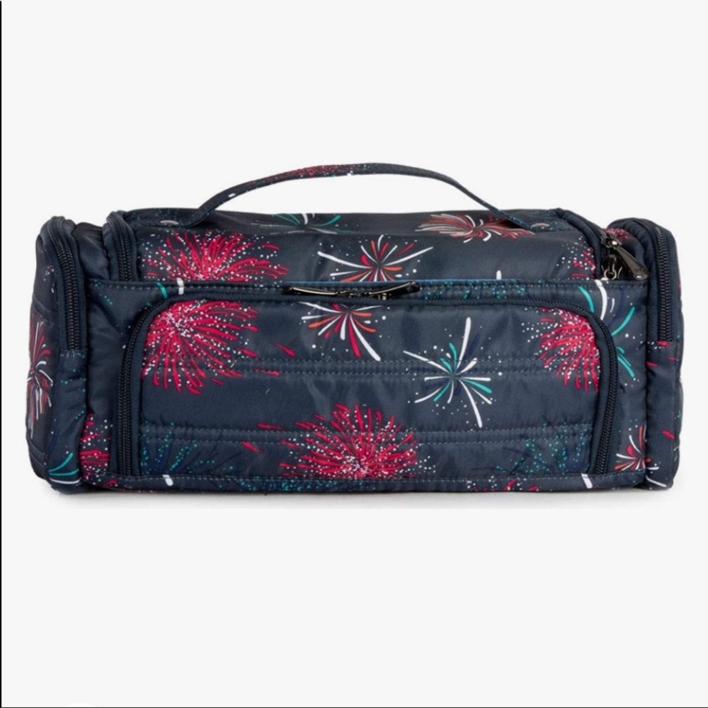 Lug Fireworks Print Cosmetic Bag - Navy and Red